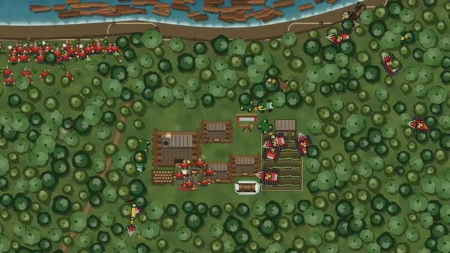 The forest crew at work upstream